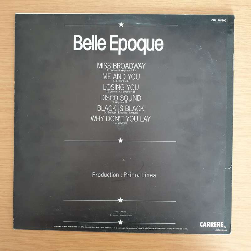 Belle Epoque  Miss Broadway - Vinyl LP Record (VG+)
