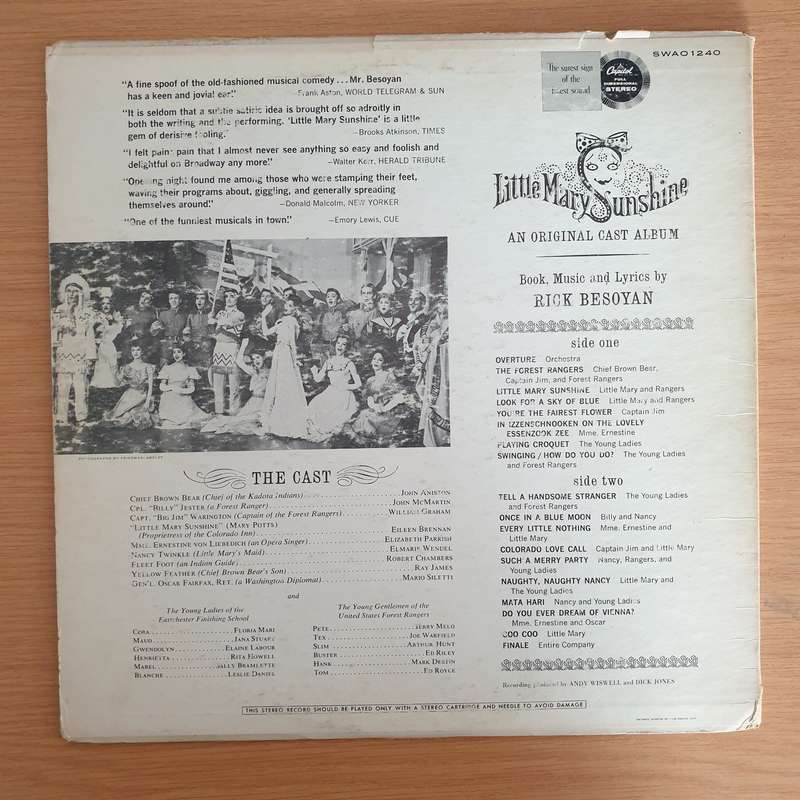 Little Mary Sunshine (Original Cast Album)  Vinyl LP Record (VG)