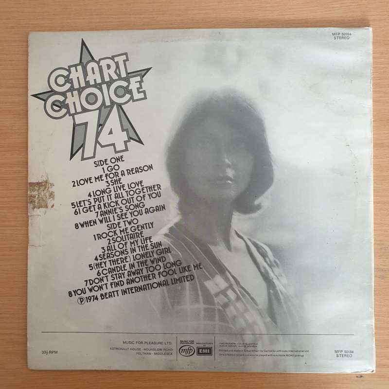 Chart Choice 74 - Vinyl LP Record (VG+)