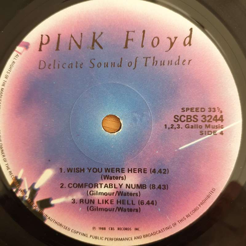 Pink Floyd  Delicate Sound Of Thunder - Live -  Double Vinyl LP Record  (VG-)