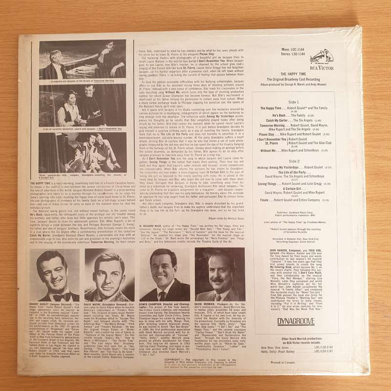 The Happy Time - The Original Broadway Cast Recording   John Kander, Fred Ebb - Robert Goulet,...