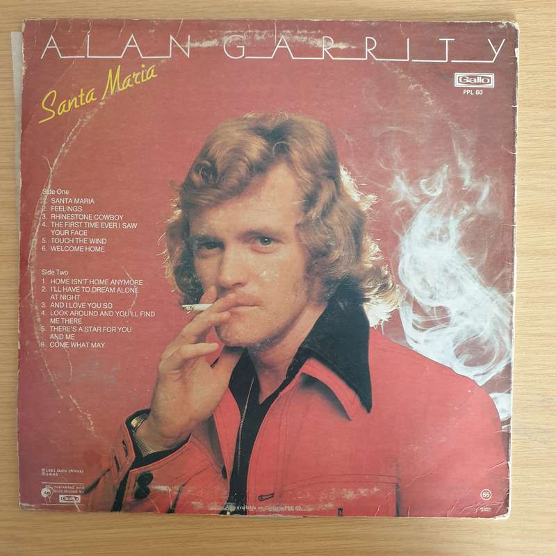 Alan Garrity  Santa Maria  Vinyl LP Record (VG)