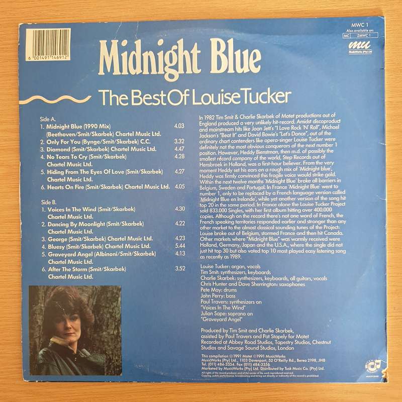 Louise Tucker  Midnight Blue - The Best Of Louise Tucker   Vinyl LP Record (VG+)