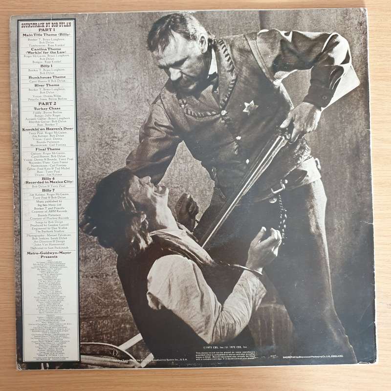 Bob Dylan  Pat Garrett & Billy The Kid (England)  Vinyl LP Record (VG)