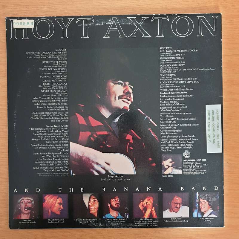 Hoyt Axton  Snowblind Friend   Vinyl LP Record (VG+)