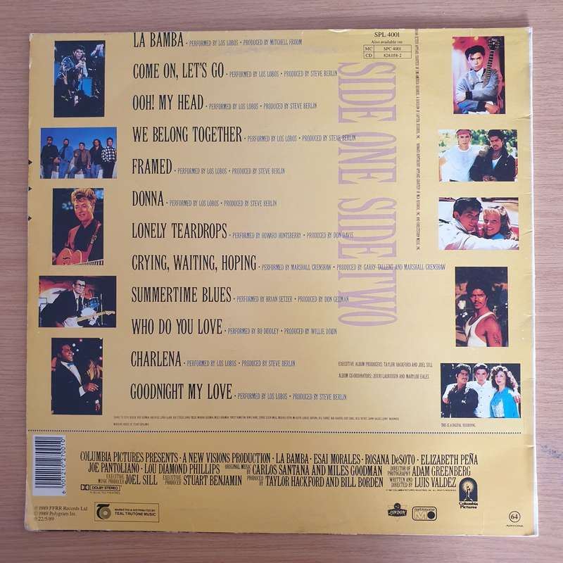 La Bamba - Original Soundtrack Album (Digitally Mastered)  Vinyl LP Record (VG+)