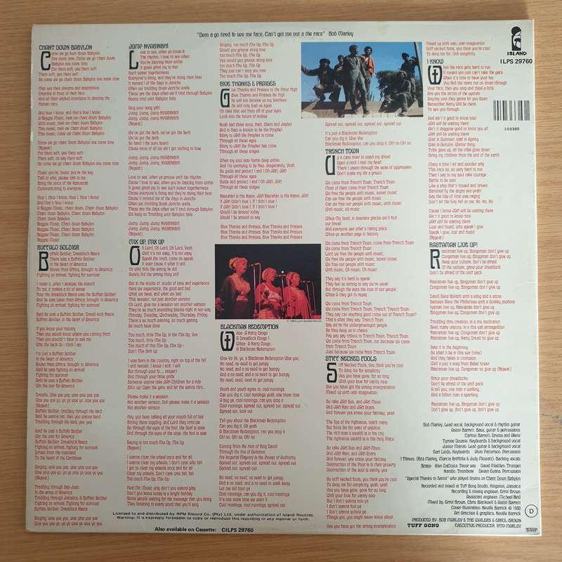 Bob Marley & The Wailers  Confrontation - Vinyl LP Record - Very-Good Quality (VG)