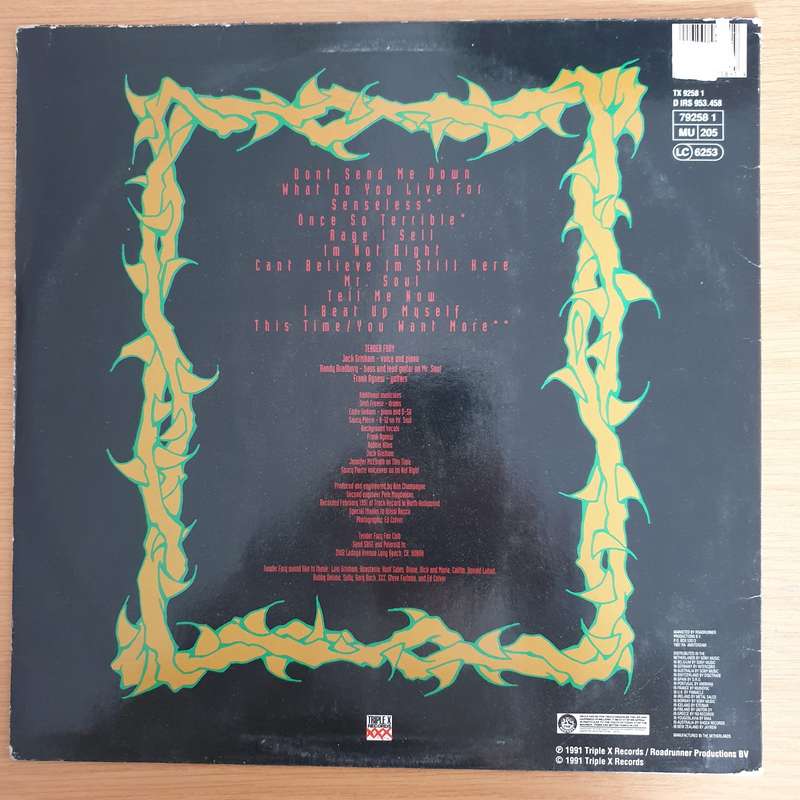Tender Fury  If Anger Were Soul, Id Be James Brown   Vinyl LP Record (VG+)