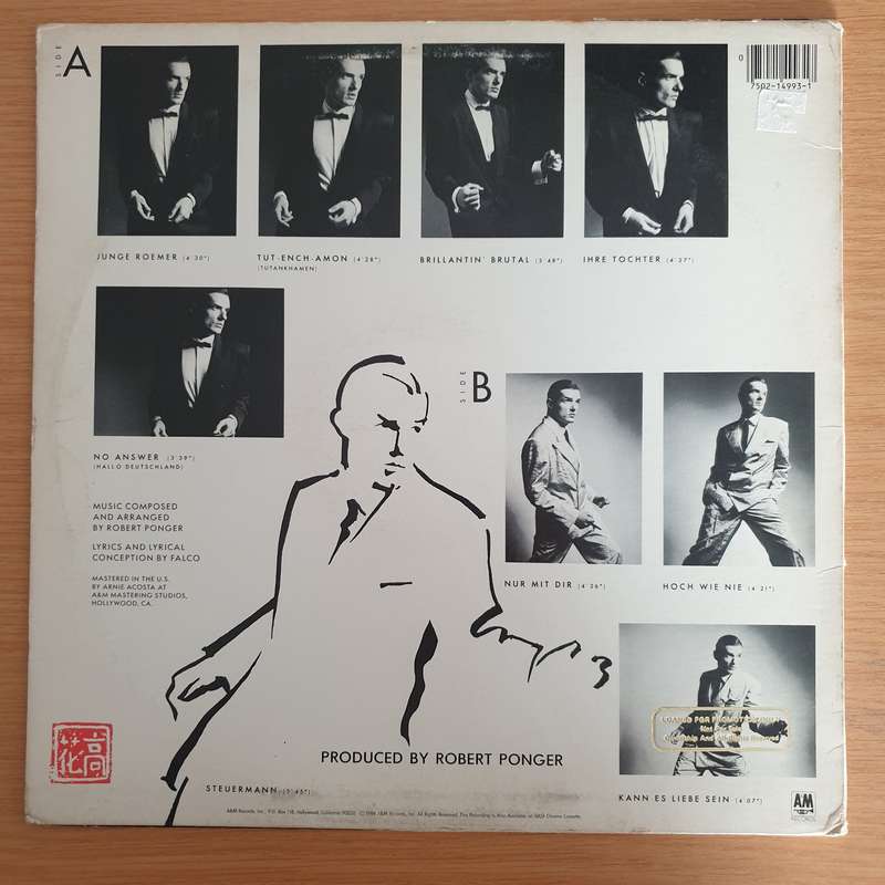 Falco  Junge Roemer   Vinyl LP Record (VG+)