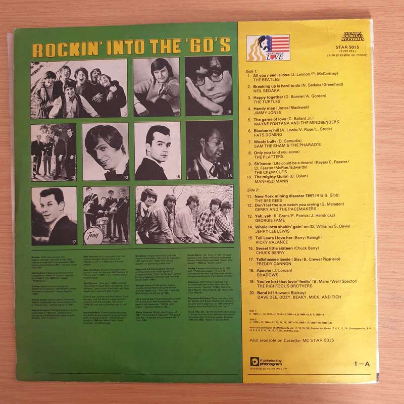 Rocking Into The 60's - 20 Original Recordings  -  Vinyl LP Record (VG+)