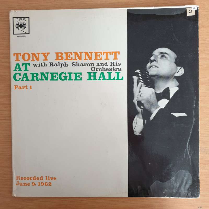 Tony Bennett  Tony Bennett At Carnegie Hall Part I (England) -  Vinyl LP Record (VG+)