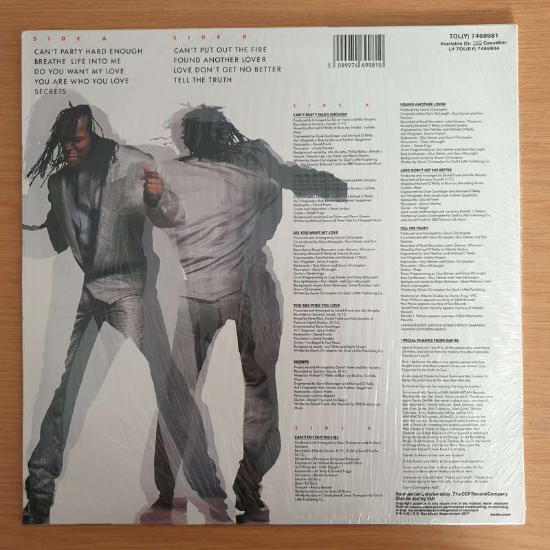 Gavin Christopher  Gavin - Vinyl LP Record - Opened  - Very-Good+ Quality (VG+)