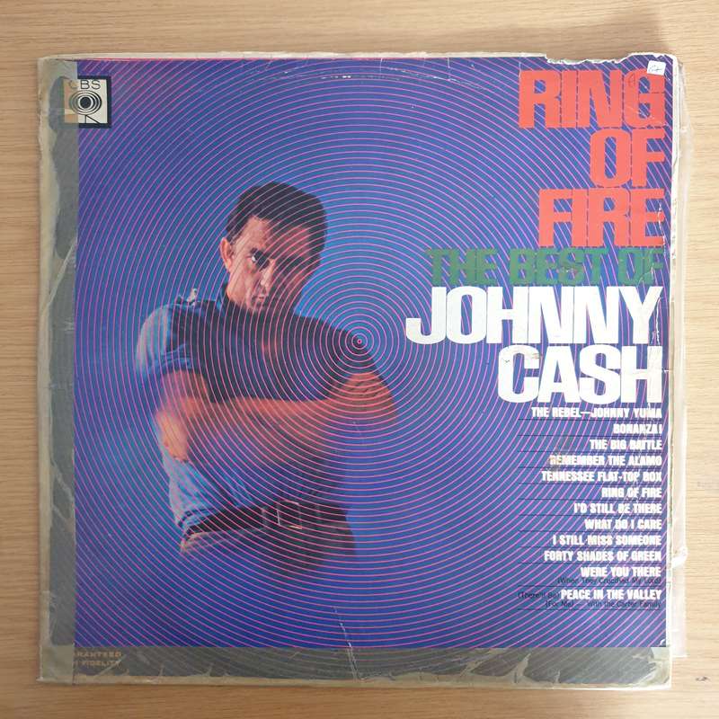 Johnny Cash  Ring Of Fire (The Best Of Johnny Cash)  Vinyl LP Record  (G+)