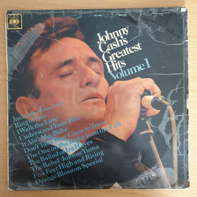 Johnny Cash  Greatest Hits Volume 1 - Vinyl LP Record  (VG-)