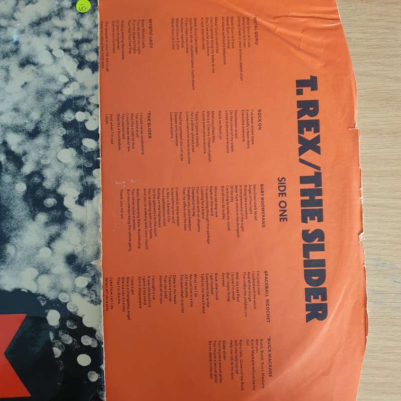 T. Rex  The Slider - Vinyl LP Record  (VG-)