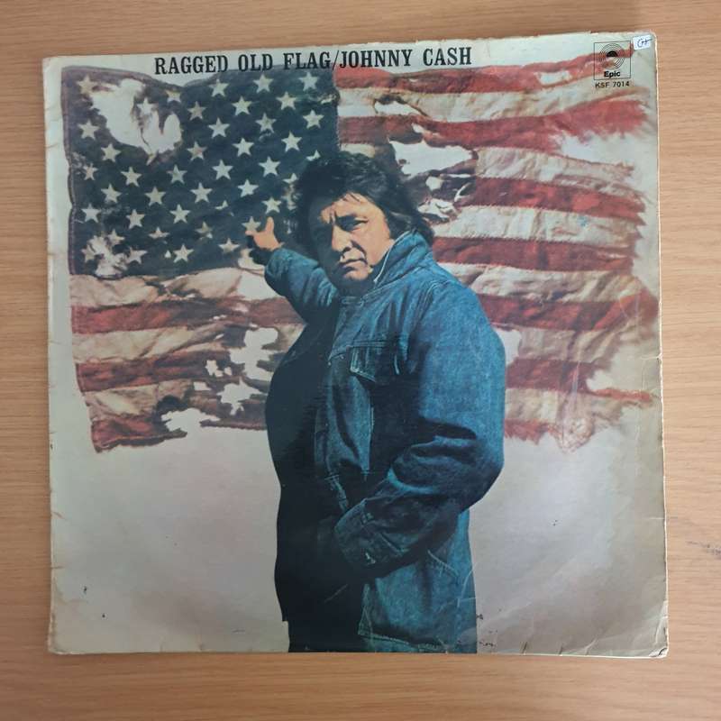 Johnny Cash  Ragged Old Flag  Vinyl LP Record  (G+)