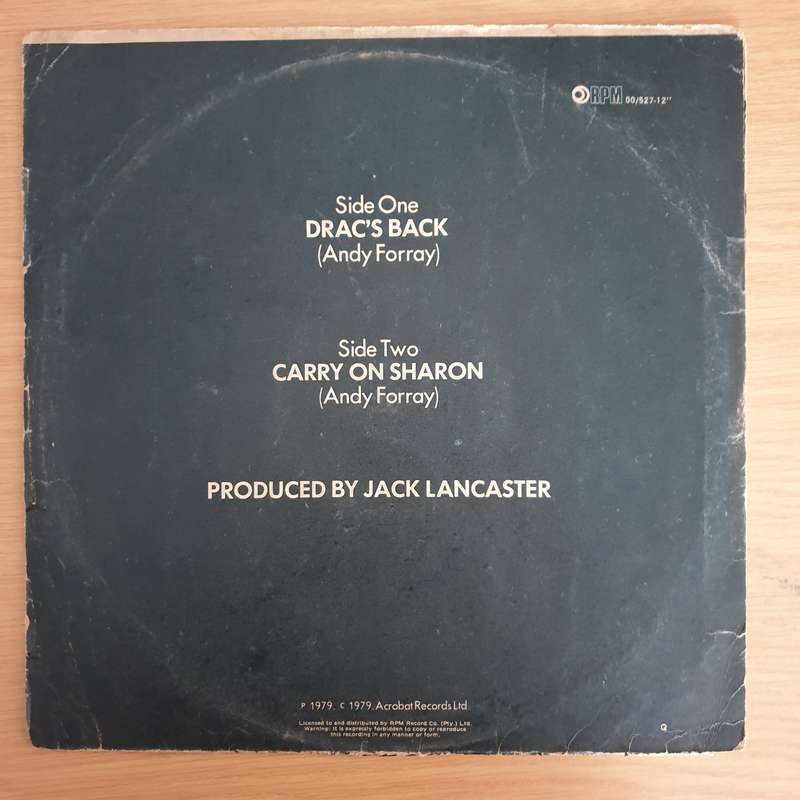 Andy Forray  Drac's Back (Rhodesia) - Vinyl LP Record  (VG-)
