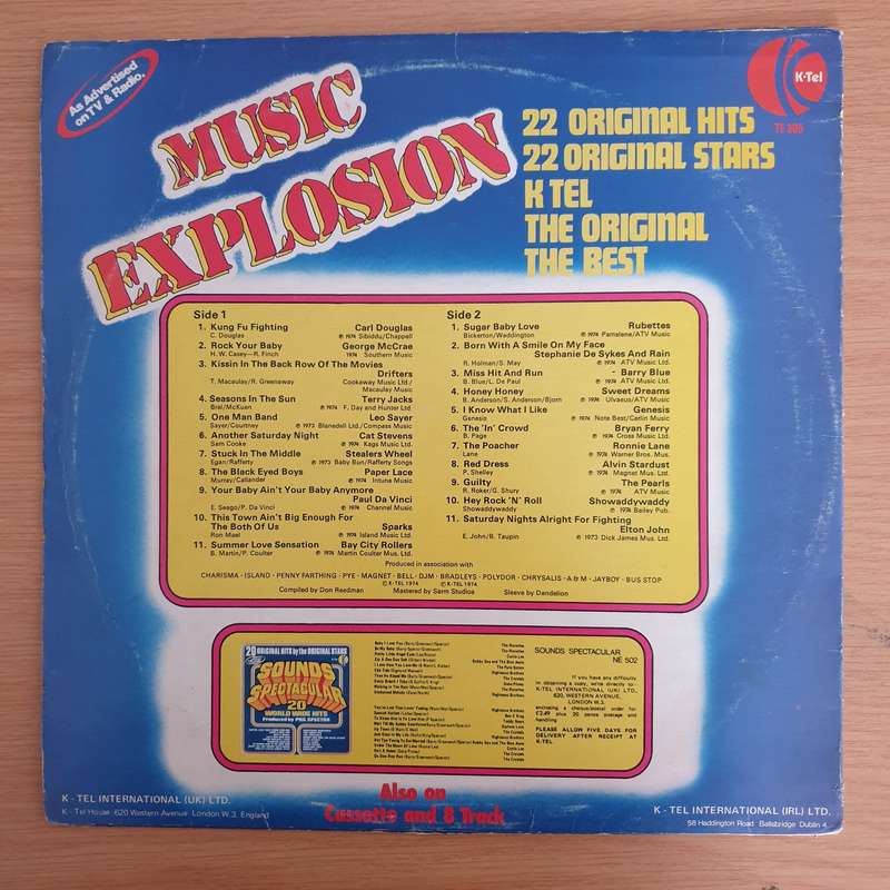 Music Explosion - 22 Original Hits  Vinyl LP Record (VG+)
