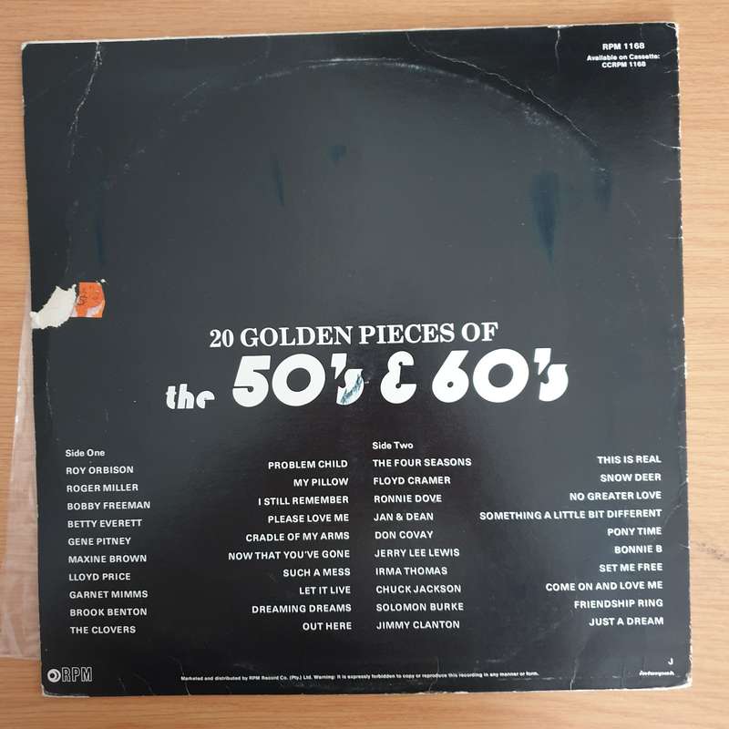 20 Golden Pieces of the 50's & 60's - Vinyl LP Record - Very-Good+ Quality (VG+)