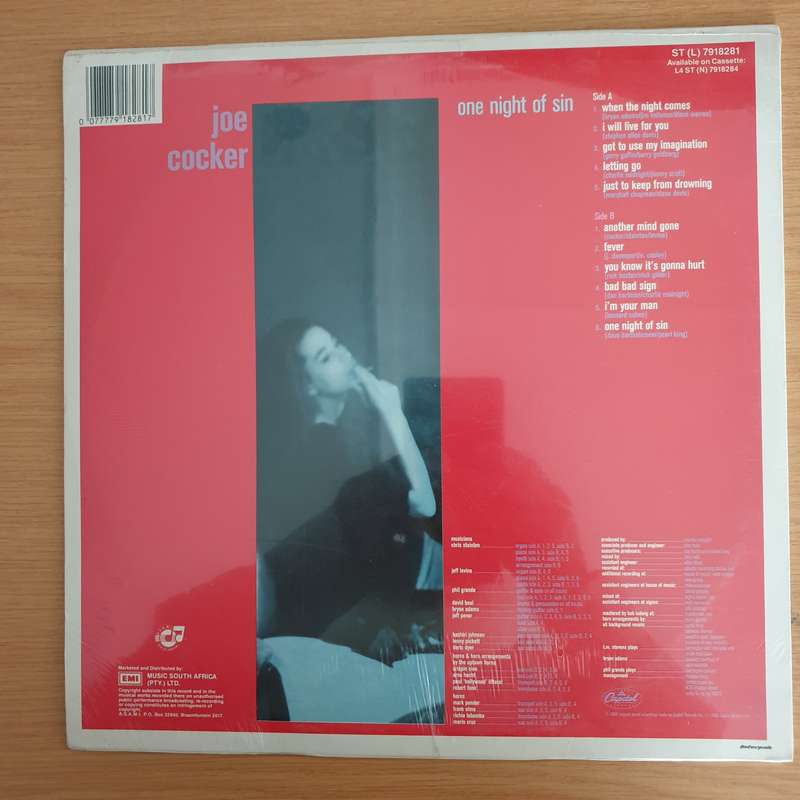 Joe Cocker - One Night of Sin -  Vinyl LP Record - Sealed