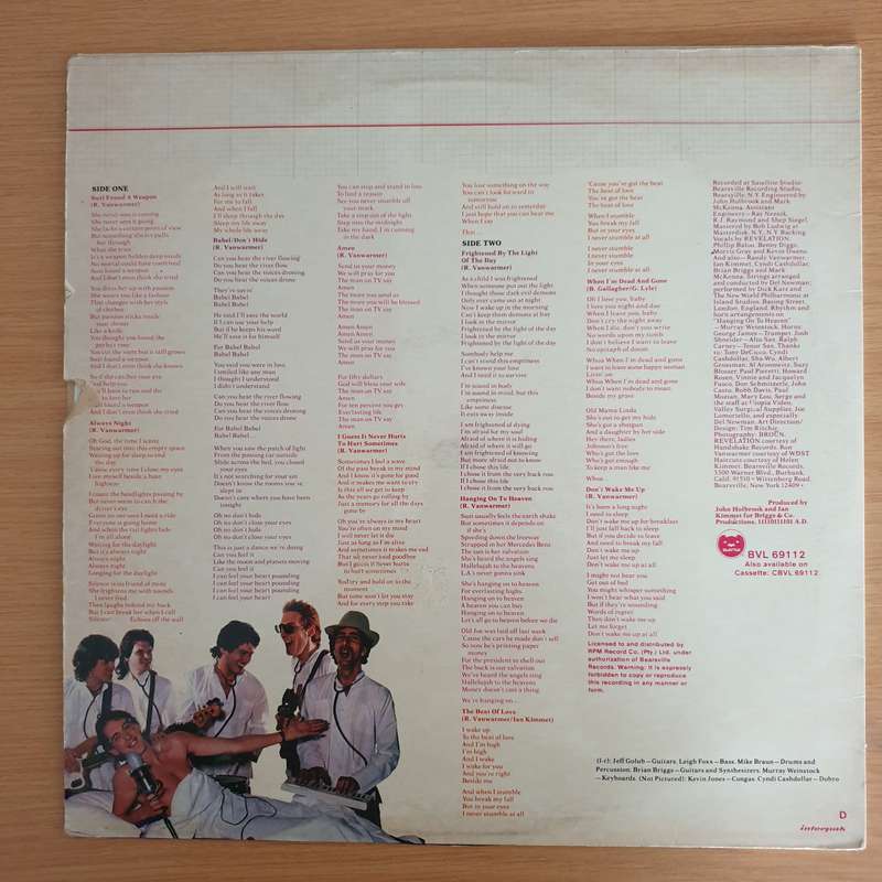 Randy Vanwarmer  Beat Of Love   Vinyl LP Record (VG+)