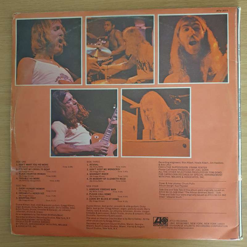 The Allman Brothers Band  Beginnings   Double Vinyl LP Record (VG+)