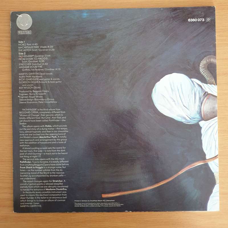 Beggars Opera  Pathfinder - Vinyl LP Record - Very-Good+ Quality (VG+)