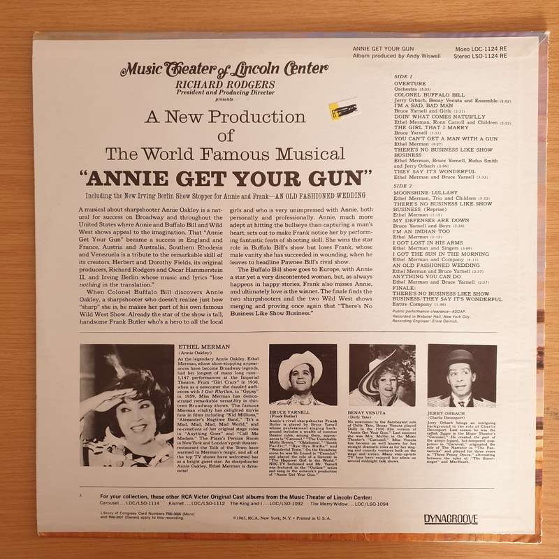 Annie Get Your Gun (An Original Cast Album  Music Theater Of Lincoln Center) - Vinyl LP Record...