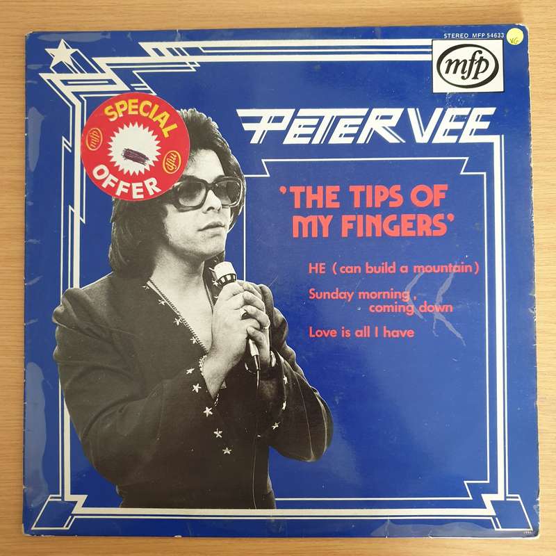 Peter Vee - The Tip's Of My Fingers - Vinyl LP Record (VG)