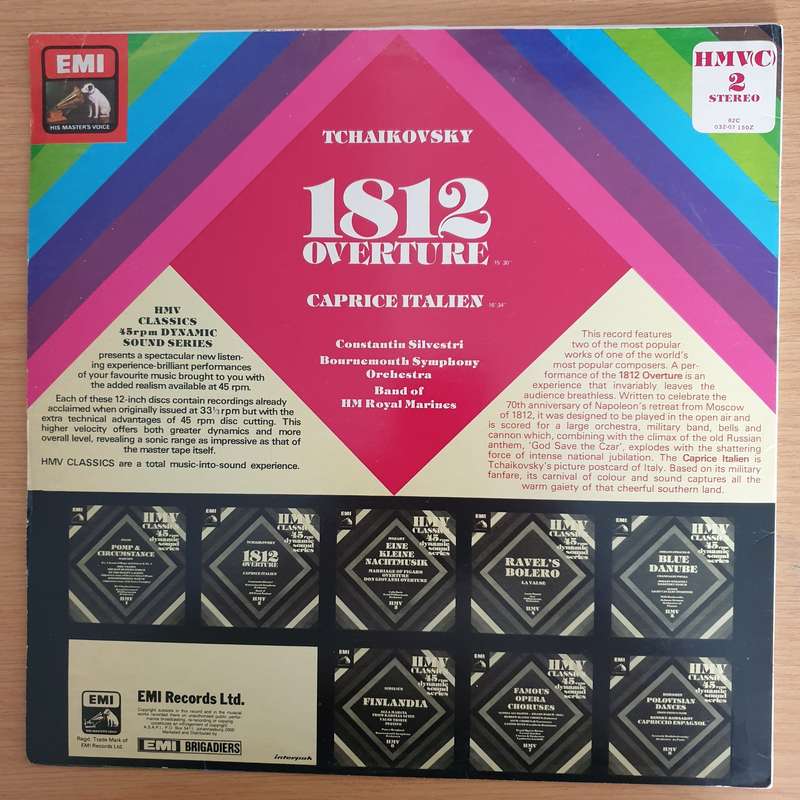 Tchaikovsky 1812 Overture - HMV Classics Dynamic Sound Series- 45 RPM - Vinyl LP Record  (VG+) (C...