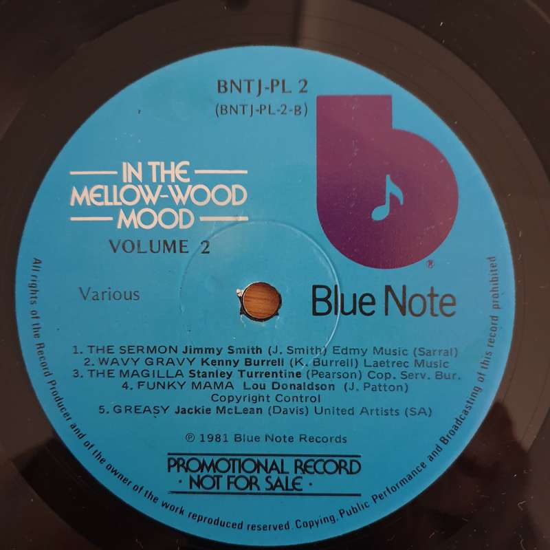 In The Mellow-Wood Mood Volume 2 - Blue Note  Vinyl LP Record - Very-Good+ Quality (VG+)