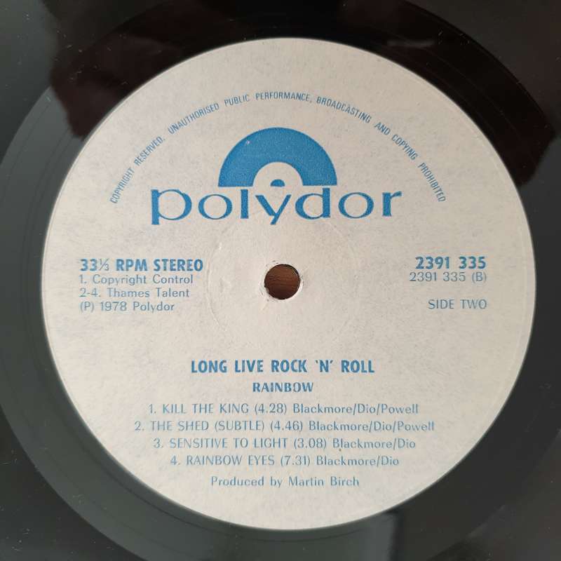 Rainbow  Long Live Rock 'N' Roll (Rhodesia) -  Vinyl LP Record (VG+)