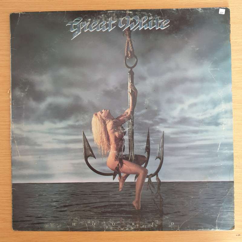 Great White  Hooked - Vinyl LP Record (VG)