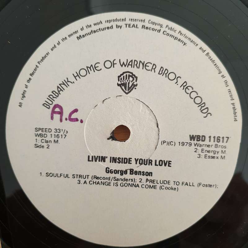 George Benson  Livin' Inside Your Love (Rhodesia) - Double Vinyl LP Record (VG)