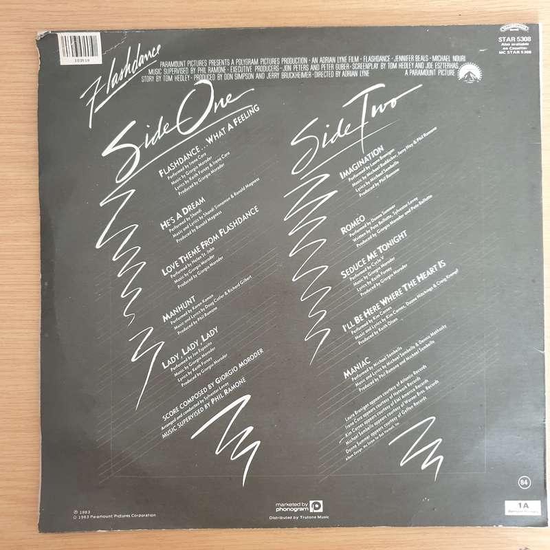 Flashdance (Original Soundtrack From The Motion Picture) (Rhodesia) - Vinyl LP Record (VG+)