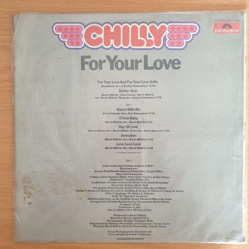 Chilly - For Your Love - Vinyl LP Record  (VG+)