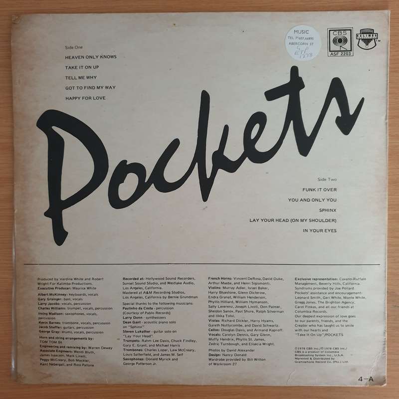 Pockets  Take It On Up (Rhodesia) - Vinyl LP Record (VG+)