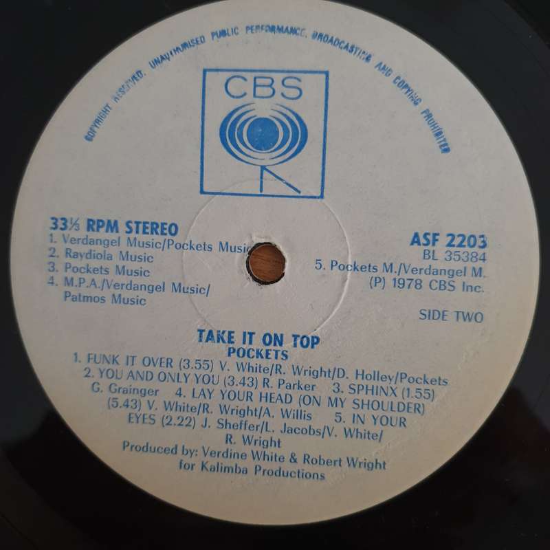 Pockets  Take It On Up (Rhodesia) - Vinyl LP Record (VG+)