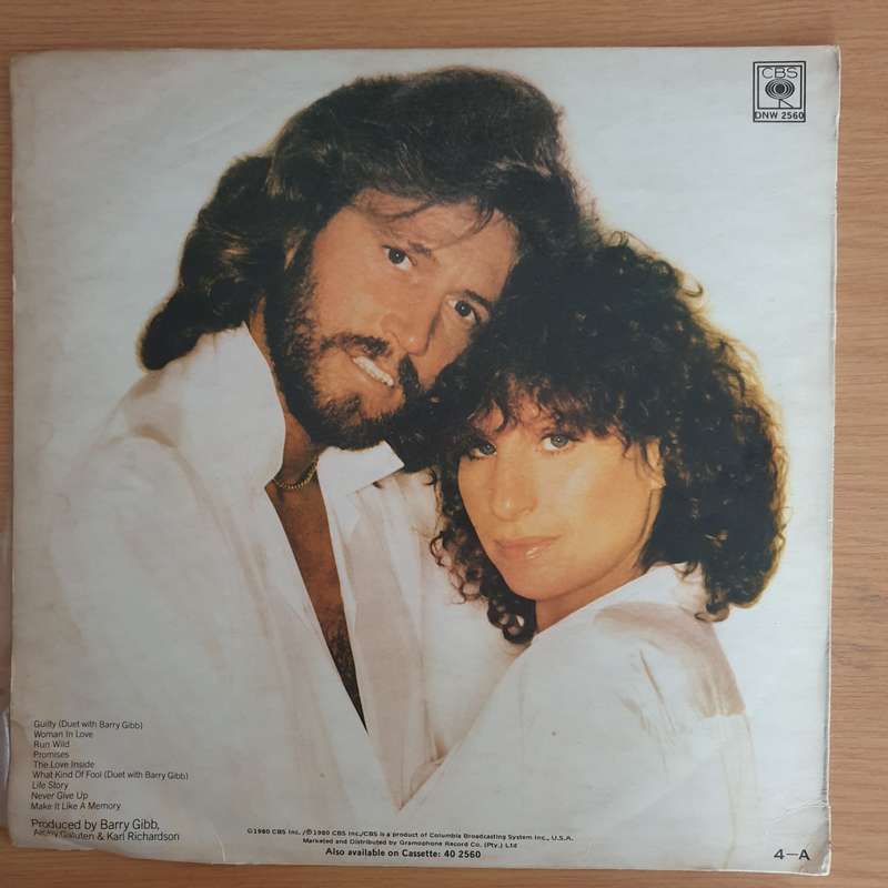 Barbra Streisand  Guilty (Rhodesia) - Vinyl LP Record (VG+)