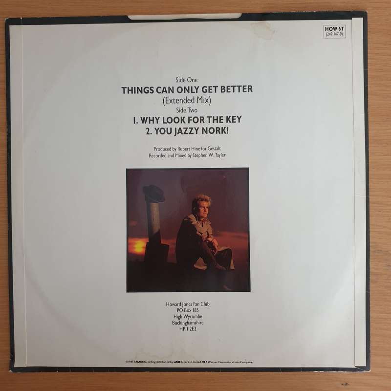 Howard Jones  Things Can Only Get Better (Extended Mix) - Vinyl LP Record (VG+)