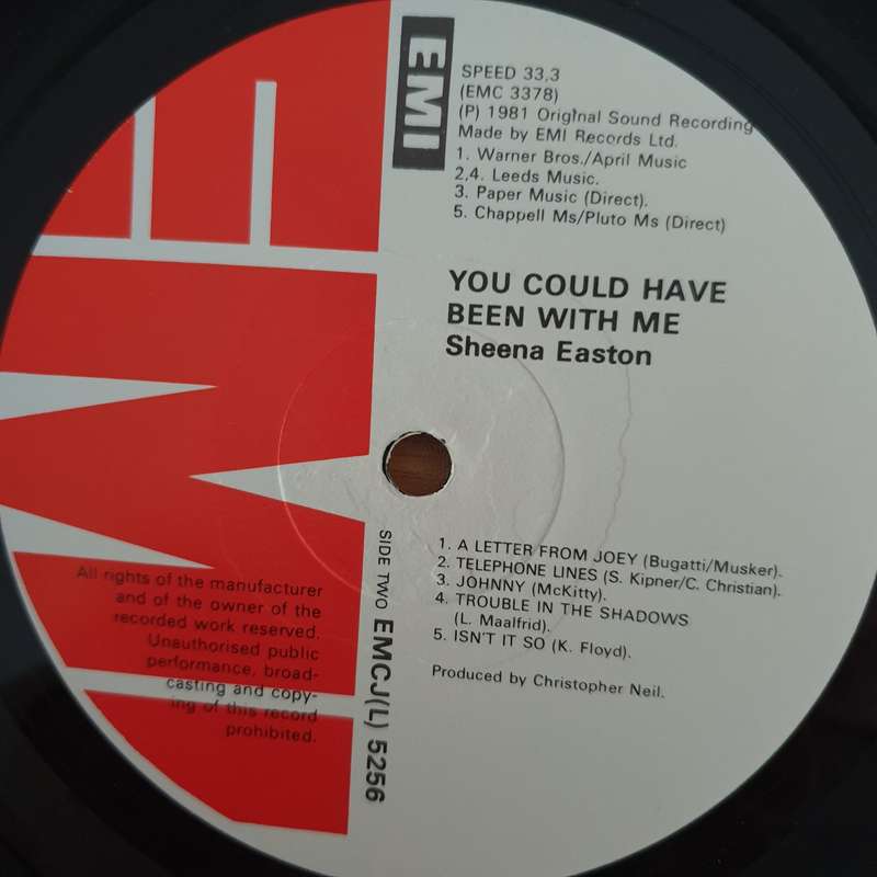 Sheena Easton  You Could Have Been With Me (Rhodesia) - Vinyl LP Record (VG+)