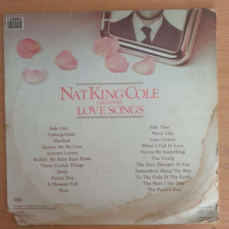 Nat King Cole - Greatest Love Songs - 20 Original Tracks  - Vinyl LP Record  (VG+)