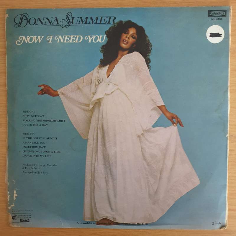 Donna Summer  Now I Need You (Rhodesia) - Vinyl LP Record (VG+)