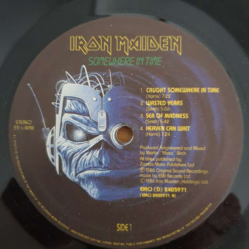Iron Maiden  Somewhere In Time - Vinyl LP Record (VG+)