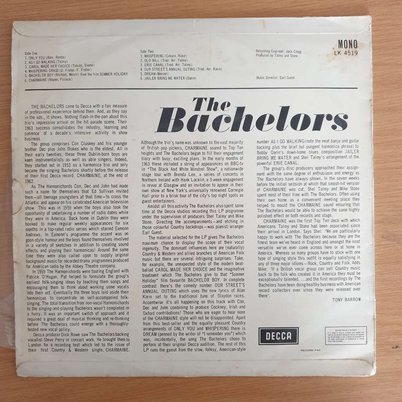 The Bachelors  The Bachelors - Vinyl LP Record (VG+)