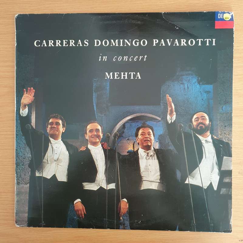 Carreras Domingo Pavarotti - In Concert (With Zubin Mehta)  - Vinyl LP Record - Very-Good+ Qualit...