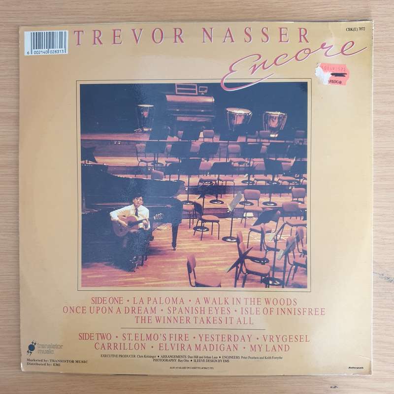 Trevor Nasser - Encore  - Vinyl LP Record (VG+)