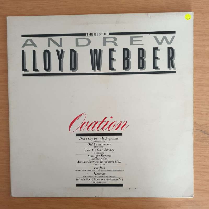 Andrew Lloyd Webber  Ovation - The Best Of Andrew Lloyd Webber - Vinyl LP Record (VG+)