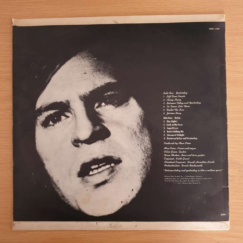 Alan Price  Between Today And Yesterday - Vinyl LP Record (VG+)
