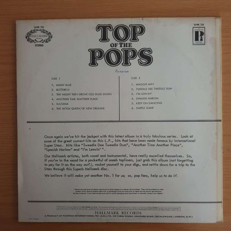 Top Of The Pops (755) - Vinyl LP Record (VG+)